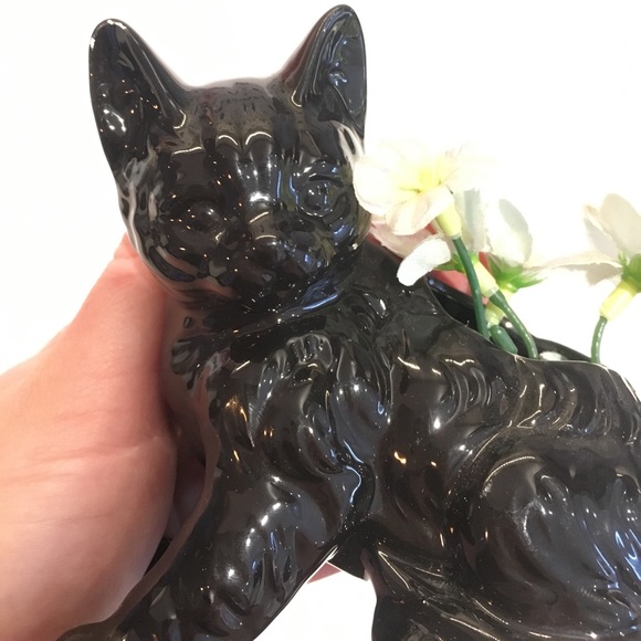 ‼️SOLD‼️ Vintage ceramic kitty plant pot - Picture 2 of 3